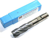Niagara 69164 37/64" .5781" diameter 1/2" Shank 4 Flute TiCN Coated HSS End Mill