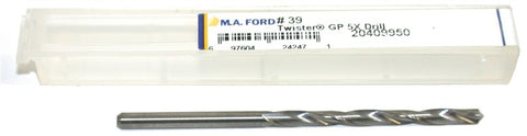 M.A. Ford 20409950 Carbide Twister #39 GP 5X 1-1/4 x 2-1/4 .0995" Drill NIB