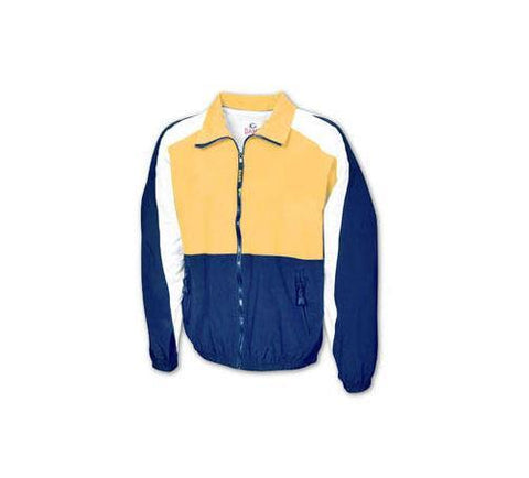 NEW GAME SPORTSWEAR LTD 430 HAMPTON WARMUP JACKET VEGAS GOLD/NAVY/WHITE