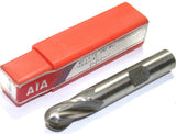 AIA 3/8" Diameter 3/8" Shank 4 Flute HSS Ball End Mill