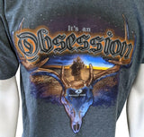 Gildan Men's Mossy Oak It's An Obsession Graphic Gray Short Sleeve Shirt Size L