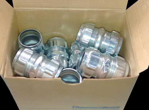 Box of 10 New 1" Thomas & Betts EMT Conduit Coupling Fittings