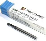 Niagara N86346 7/64" Diameter 1/8" Shank 4 Flute TiAlN Coat Ball End Mill