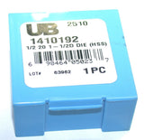 Union Butterfield 1410192 1/2"-20 NF HSS Adjustable Round Thread Die 1 1/2" OD