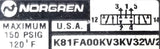 Norgren K81FA00KV3KV32W2 Pneumatic Valve 150psig Max 120°F Max