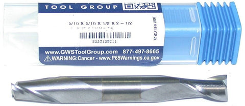 GWS 5223125C11 5/16" Diameter 5/16" Shank Carbide Endmill 2 Flute