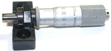 Mitutoyo 149-184 0-15mm .01mm Carbide-Tipped Micrometer Head Spindle Lock w/Base