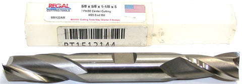 Regal 050122AM 5/8" 2 Flute Double End HSS End Mill 050095AM