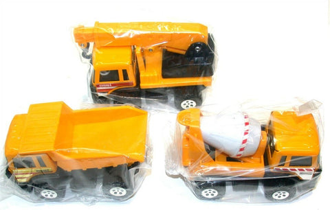 Buddy L Vintage 1989 Collector's Mack Crane, Dump Truck and Cement Mixer Set New