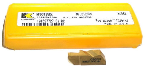 Lot of 5 New Kennametal NFD3125RK KC850 Top Notch Grooving Inserts