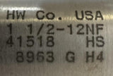 Hanson Whitney Co. 1 1/2-12NF Straight 6 Flute Hand Tap 41518 HS 8963 G H4