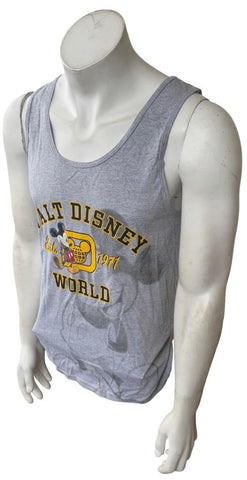 Disney Men's Walt Disney World Est. 1971 Mickey Mouse Gray Tank Top Size Small