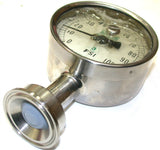 Newell 74-00 Liquid Filled 100 PSI Pressure Gauge
