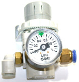 SMC AR20-01BG-A 1/8" NPT Air Regulator with Gage and Bracket 0.05-0.7MPa