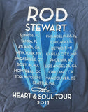 Alstyle Men's Rod Stewart The Heart & Soul Tour 2011 Navy Shirt Size 2XL