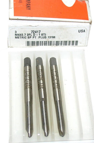 Lot of 3 New Reiff & Nestor M4X0.7 D-1 STI 2-Flute Spiral Point Plug Taps 131M