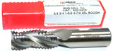 Minicut 820-2416 3/4" Diameter 3/4" Shank 3 Flute HSS Roughing End Mill New