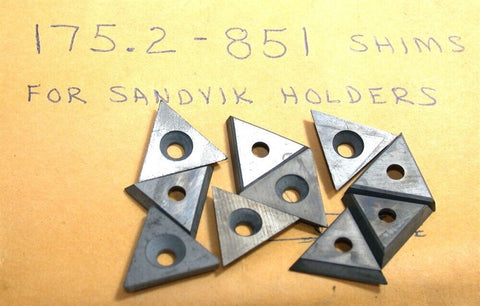 Lot of 10 New Sandvik 175.2-851 Insert Shims