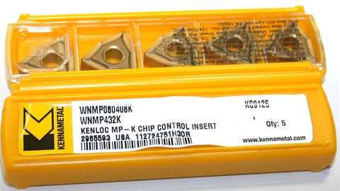 Lot of 5 Kennametal Kenloc Indexable Carbide Turning Insert VNMP080408K KC9125