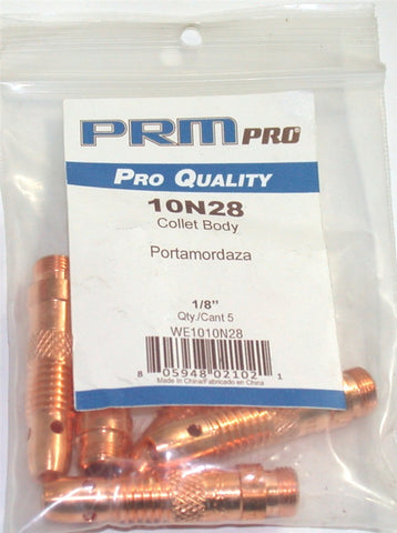 5 pk PRM Pro 10N28 Collet Body 1/8" for 17-18-26 Series TIG Torches