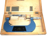 5 to 6" .0001" Flange Disc Micrometer W/Case and master