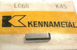 Lot of 8 Kennametal LG66 K45 3/16" x 3/16 x 7/8" Rectangular Carbide Inserts New