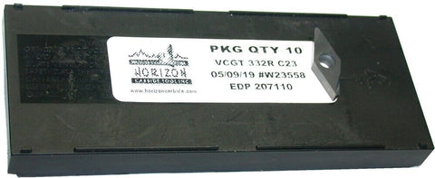Lot of 9 Horizon VCGT332R C23 Carbide Turning Inserts 207110