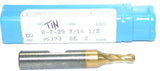 Putnam 96393 3/16" Diameter 3/8" Shank 2 Flute HSS TiN Coat Ball End Mill