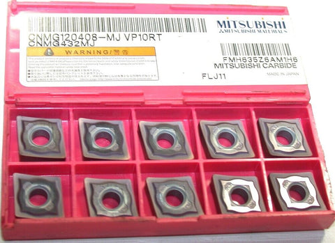 Lot of 10 Mitsubishi CNMG120408-MJ VP10RT Carbide Turning Inserts Free shipping