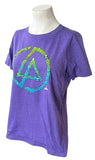 Hard Rock Cafe Women's Linkin Park Graphic Purple Short Sleeve Shirt Size Medium