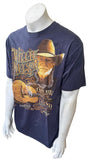 Hard Rock Cafe Men's Willie Nelson Outlaw Legend Navy Short Sleeve Shirt Size L