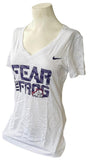 Nike Women's TCU Fear The Frog Graphic White Slim Fit Shirt Size Medium