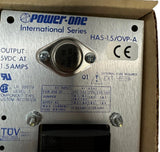 Power-One HA5-1.5/OVP-A DC Power Supply 100-240VA 5VDC 1.5 Amps Level 3