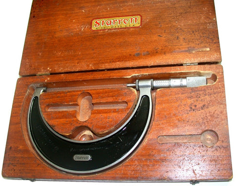 Starrett 226RL-5 .001" Micrometers Mics 4 To 5" Calibrated w/Case