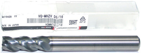 Mitsubishi VQ-MHZV D5/16 5/16" diameter 3 Flute Coated Carbide End Mill New