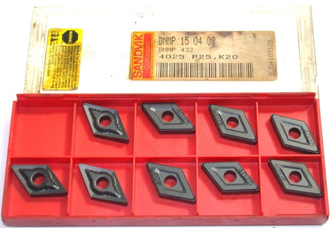 Lot of 9 New Sandvik DNMP 15 04 08 4025 55° Turning Inserts Carbide Inserts