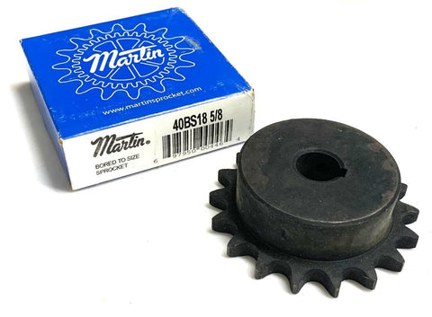 Martin 40BS18-5/8 Sprocket 5/8" Bore 40 Chain 18 Teeth (2 Available)