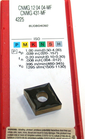Lot of 9 New Sandvik CNMG 12 04 04-MF 4225 T-Max P Turning Carbide Inserts