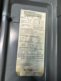 Square D H-361 Heavy Duty Fusible Safety Switch Series E1 30A 600 VAC 3 Pole 3 P