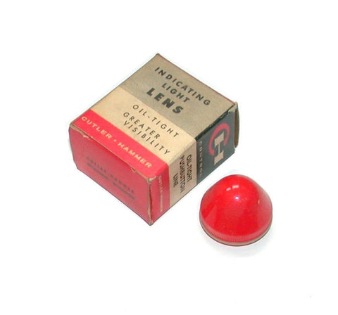 NEW CUTLER HAMMER 10250TC1 RED PILOT LIGHT LENS OIL TIGHT