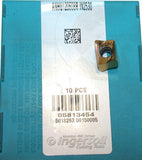 Lot of 10 Ingersoll Carbide ANHU120608R IN2530 TiN Coated Milling Inserts