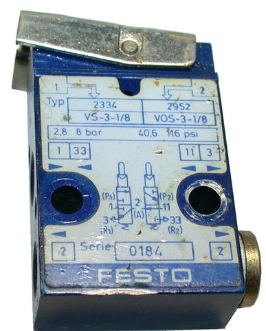 Festo VS-3-1/8 Stem Actuated Valve 2334