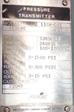 Foxboro 11GM-DS1 Pressure Transmitter 0-1500PSI W/ Ametek RC1-300 Diaphragm Seal