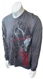 Primos Men's Hunting Calls Speak The Language Gray Long Sleeve Shirt Size Large