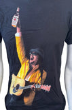 Anvil Men's Kid Rock With Guitar & Whiskey Graphic Black Shirt Size Small