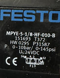 Festo MPYE-5-1/8-HF-010-B Proportional Directional Control Valve 0-145PSI 151693