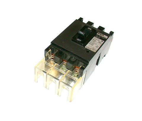 FUJI ELECTRIC 3-POLE 10 AMP CIRCUIT BREAKER 6O0 VAC MODEL SA3310