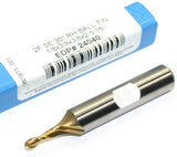 Niagara 24040 1/8" Diameter 3/8" Shank 2 Flute HSS TiN Coated Ball End Mill New