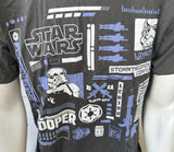 Disney Men's Star Wars Storm Trooper Gray Short Sleeve Shirt Size Medium
