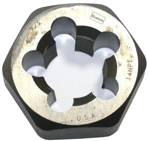 Hanson 7406 Hexagon 3/4"-14 NPT Thread Dies New